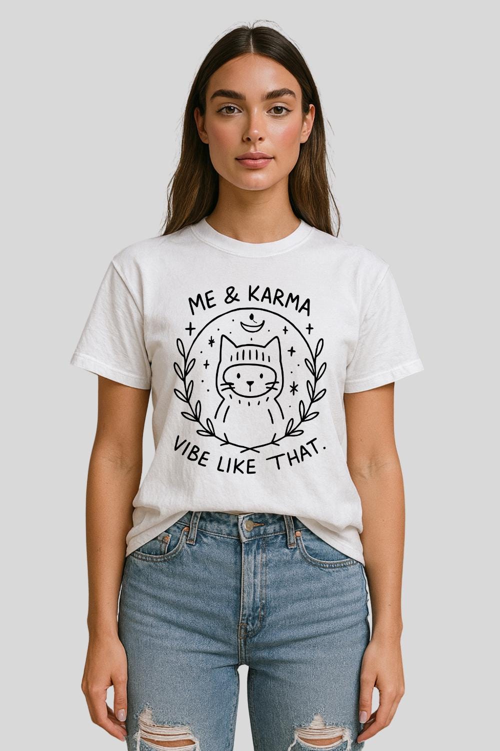 Me and Karma Funny Cat | Free Shipping | 10% Off 2 Tees · 25% Off 3