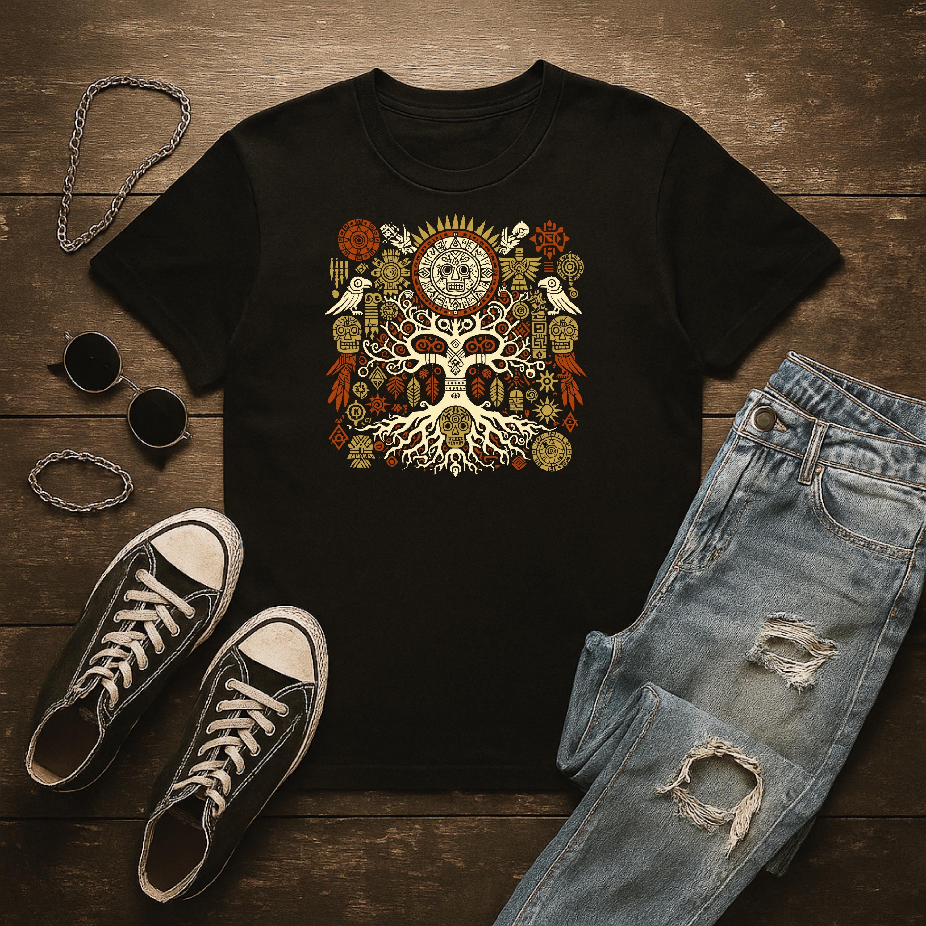 Mayan Tree of Life Skull Art | Free Shipping | 10% Off 2 Tees · 25% Off 3