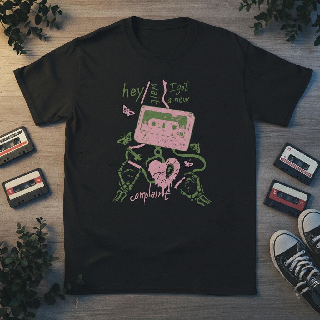 Hey Wait Complaint Cassette | Free Shipping | 10% Off 2 Tees · 25% Off 3