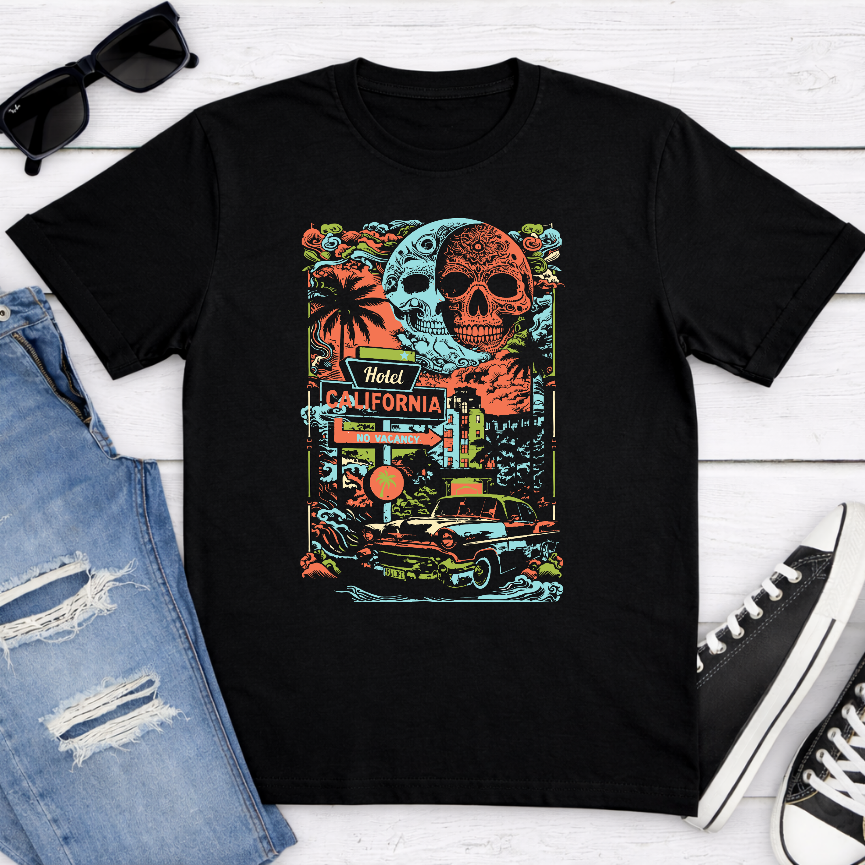 Hotel California – No Vacancy T-shirt | Free Shipping | 10% Off 2 Tees · 25% Off 3