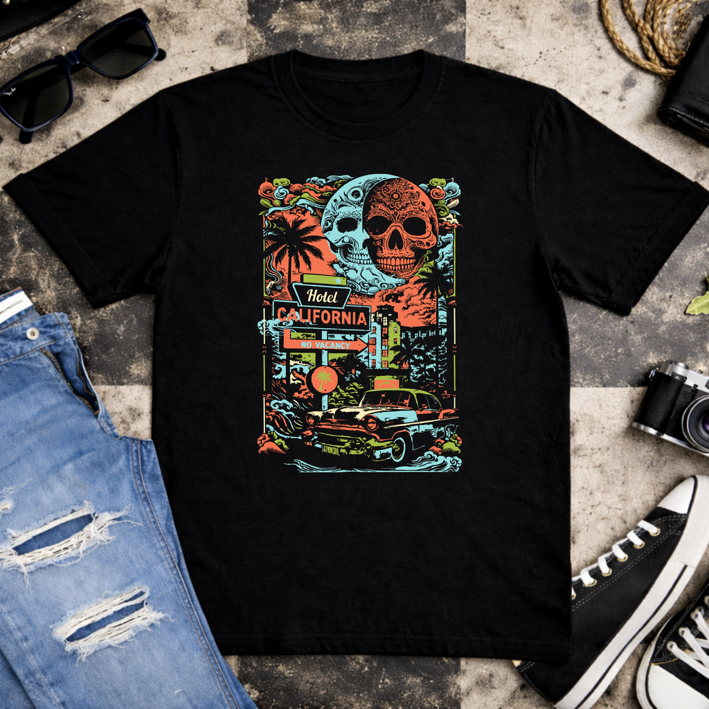 Hotel California – No Vacancy T-shirt | Free Shipping | 10% Off 2 Tees · 25% Off 3