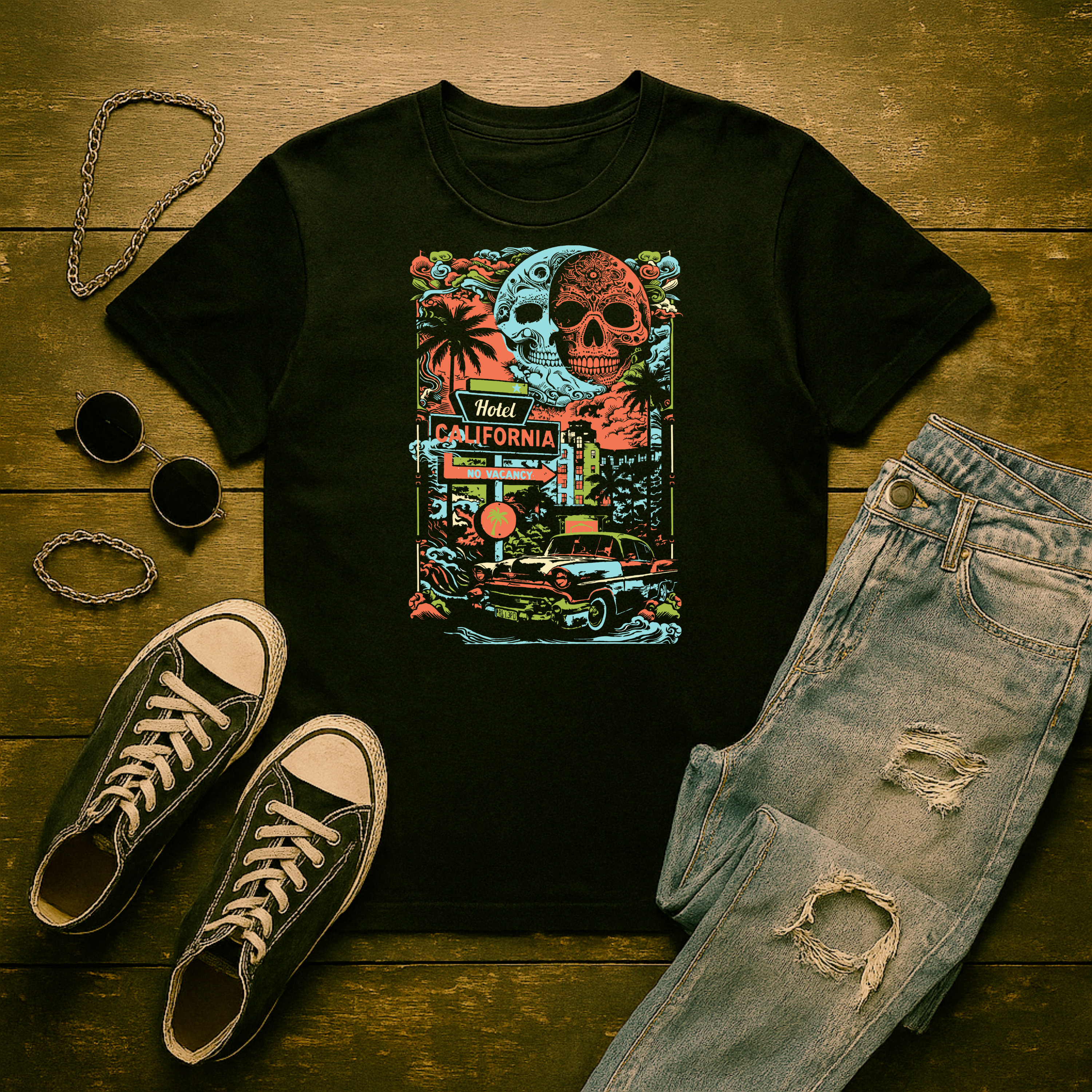 Hotel California – No Vacancy T-shirt | Free Shipping | 10% Off 2 Tees · 25% Off 3