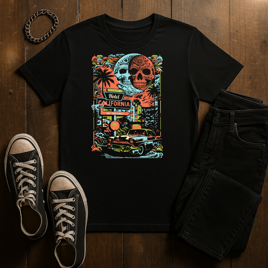 Hotel California – No Vacancy T-shirt | Free Shipping | 10% Off 2 Tees · 25% Off 3