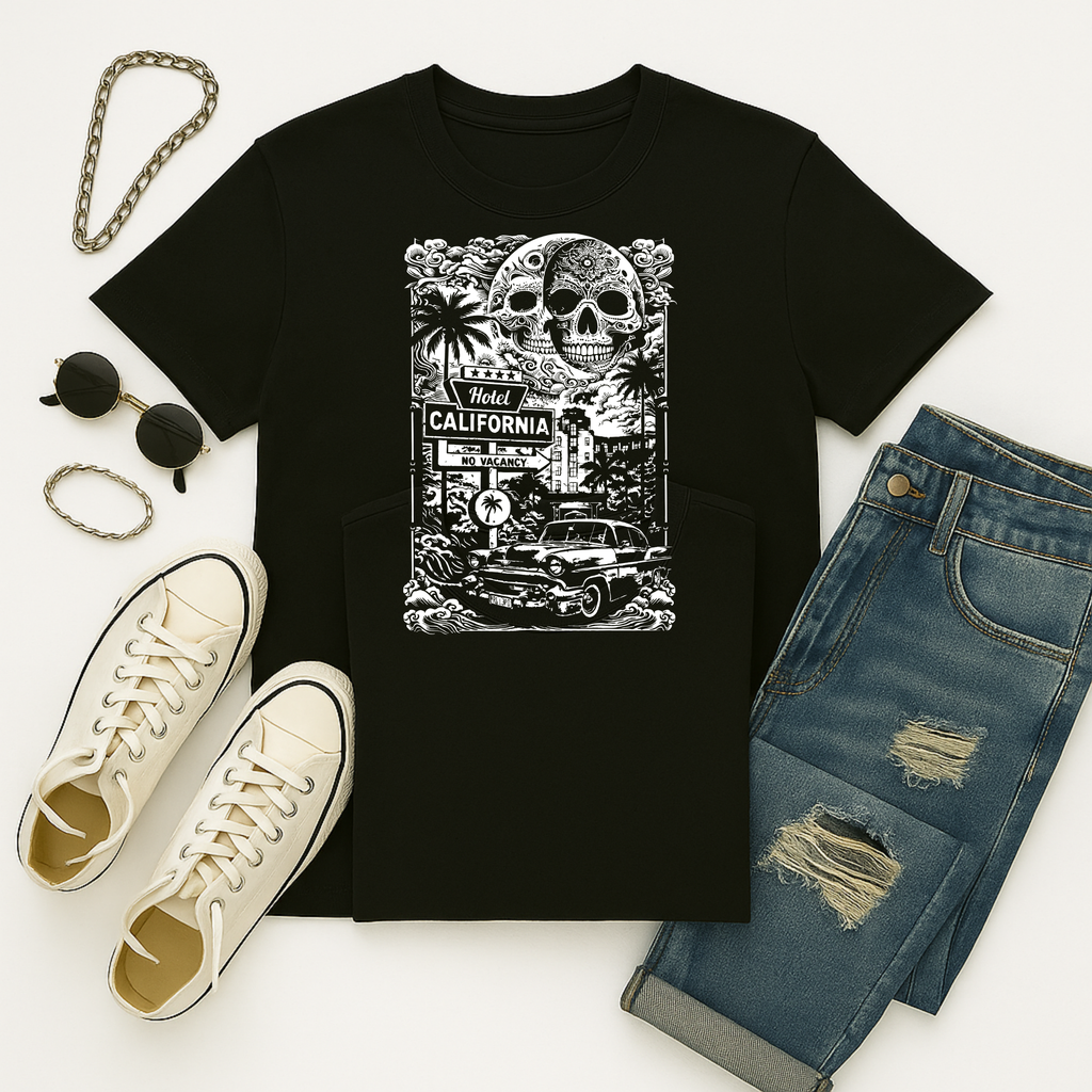 Hotel California – No Vacancy | Free Shipping | 10% Off 2 Tees · 25% Off 3