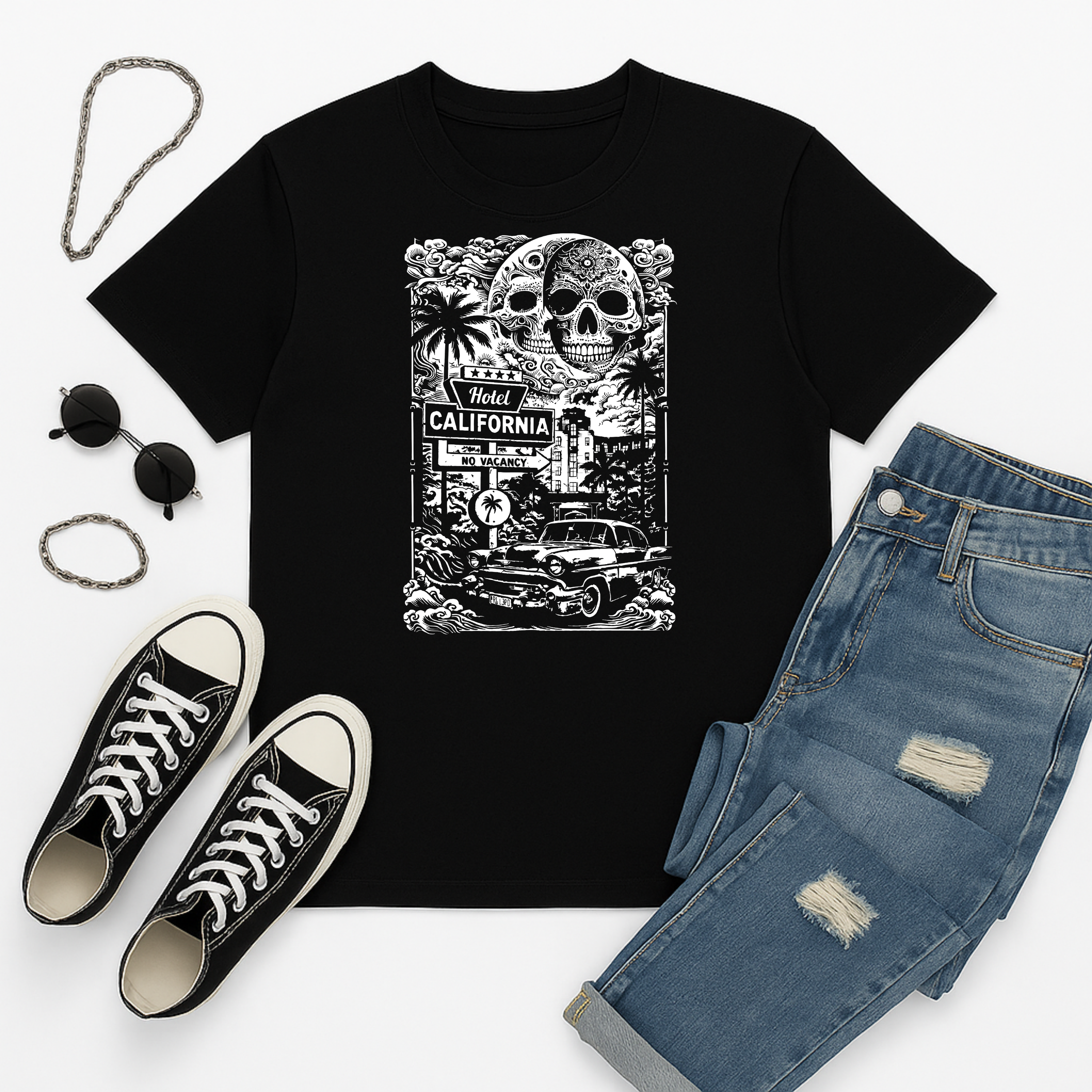 Hotel California – No Vacancy | Free Shipping | 10% Off 2 Tees · 25% Off 3