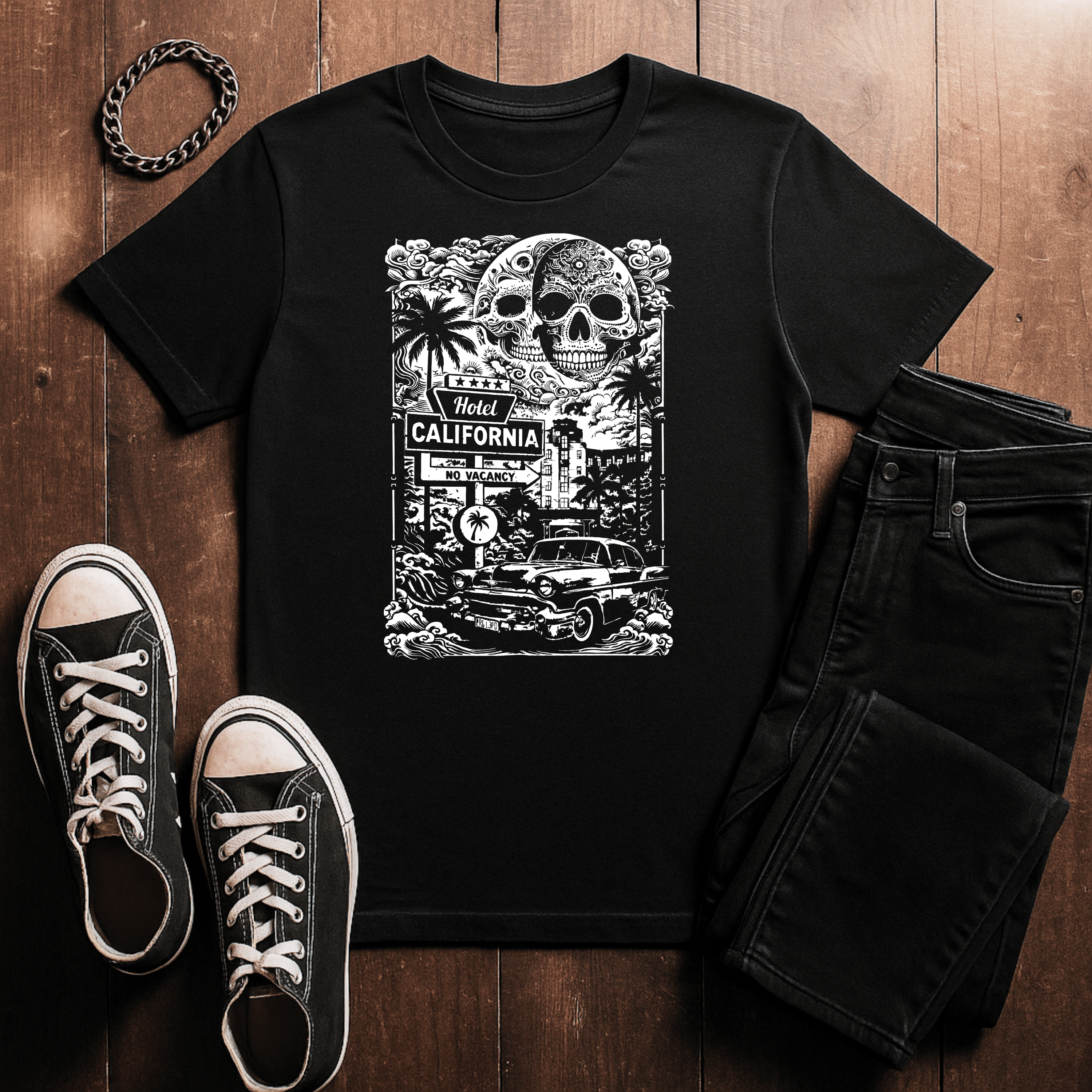 Hotel California – No Vacancy | Free Shipping | 10% Off 2 Tees · 25% Off 3