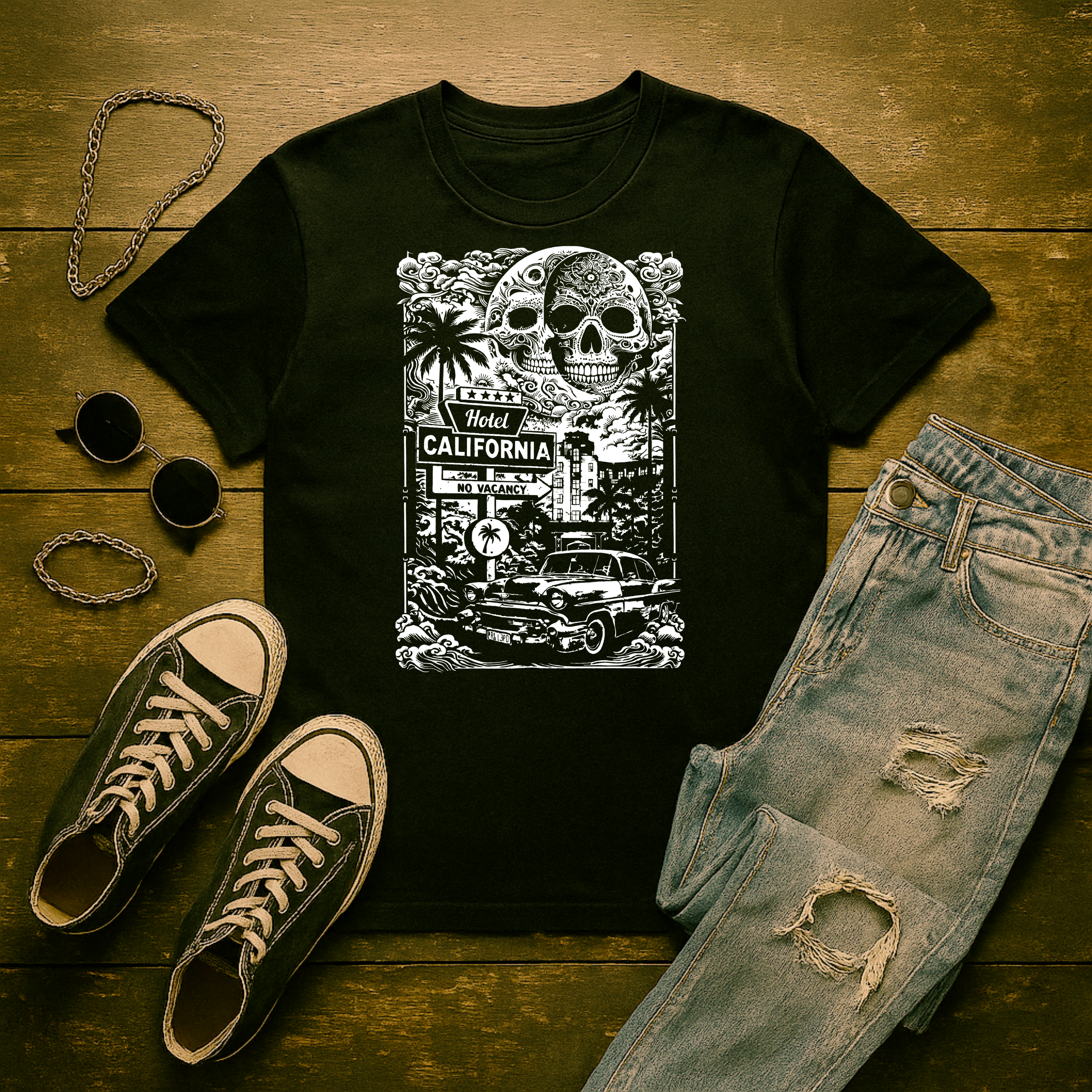 Hotel California – No Vacancy | Free Shipping | 10% Off 2 Tees · 25% Off 3