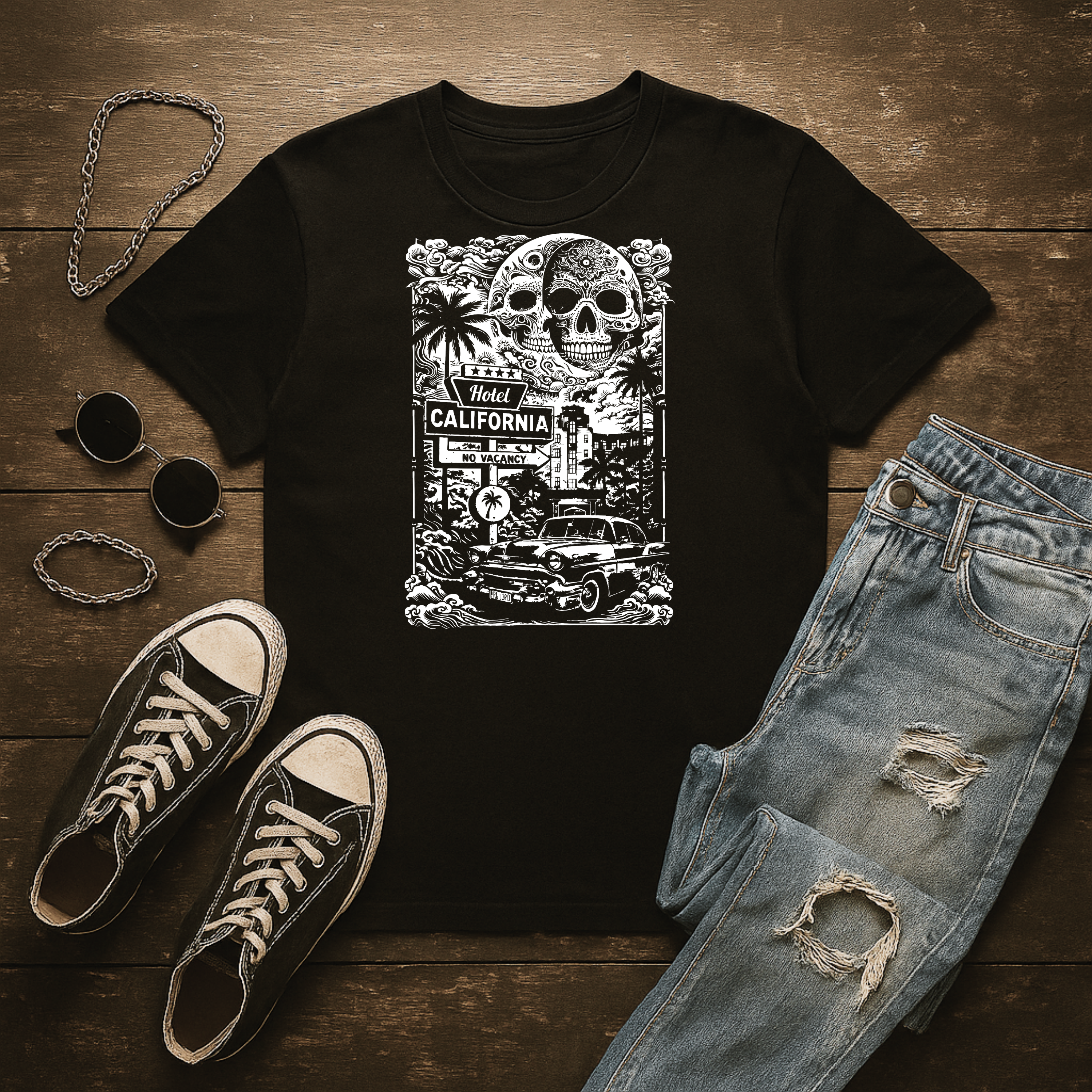 Hotel California – No Vacancy | Free Shipping | 10% Off 2 Tees · 25% Off 3
