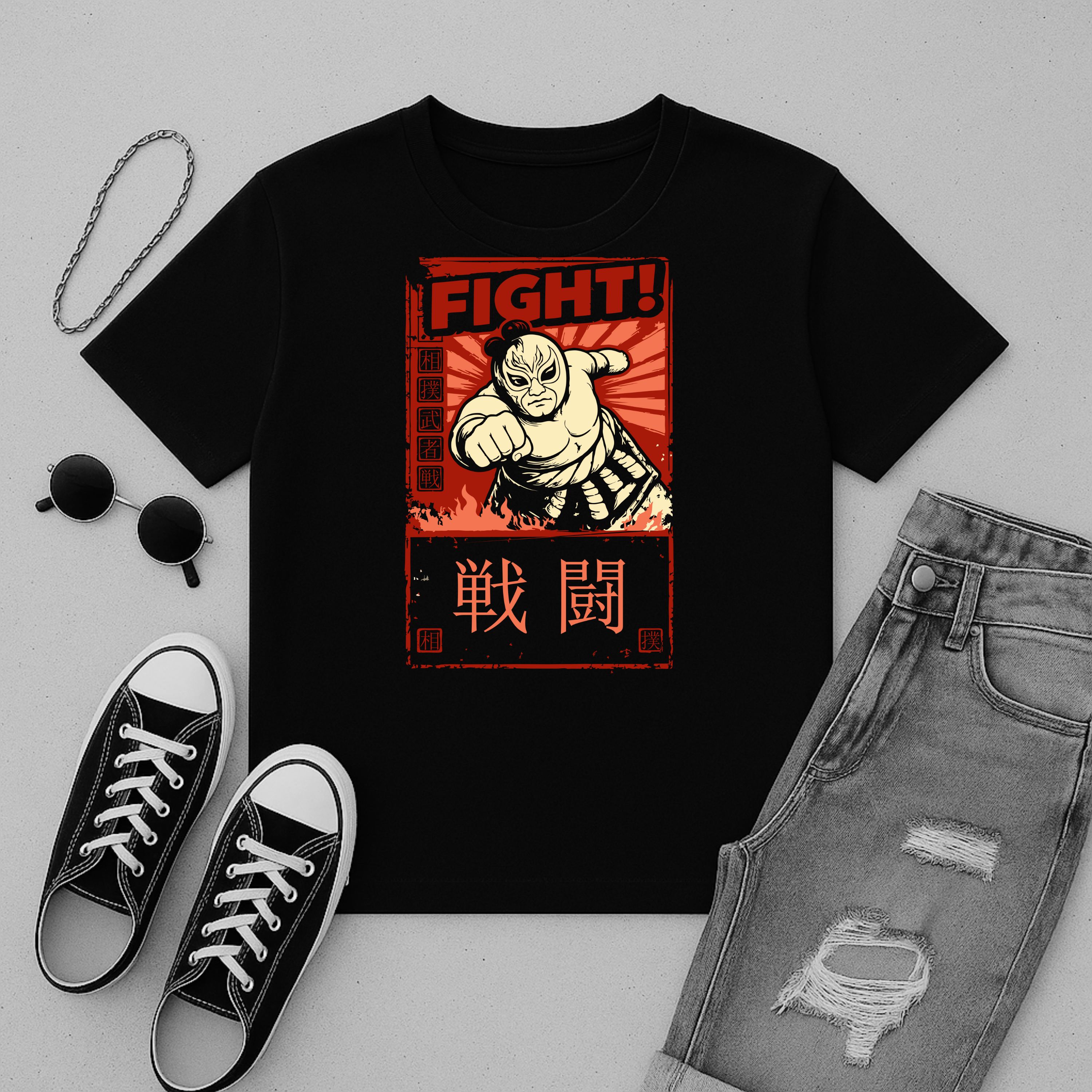 Fight! Masked Sumo Warrior | Free Shipping | 10% Off 2 Tees · 25% Off 3